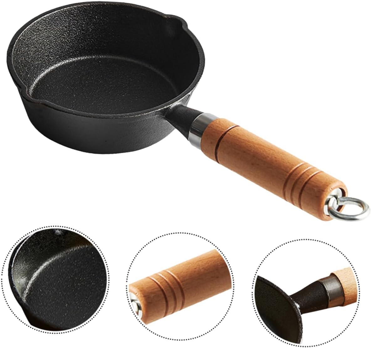 Cabilock 2pcs Iron Sauce Bowl Pot Spout Butter Melting Pot Butter Warmer Versatile