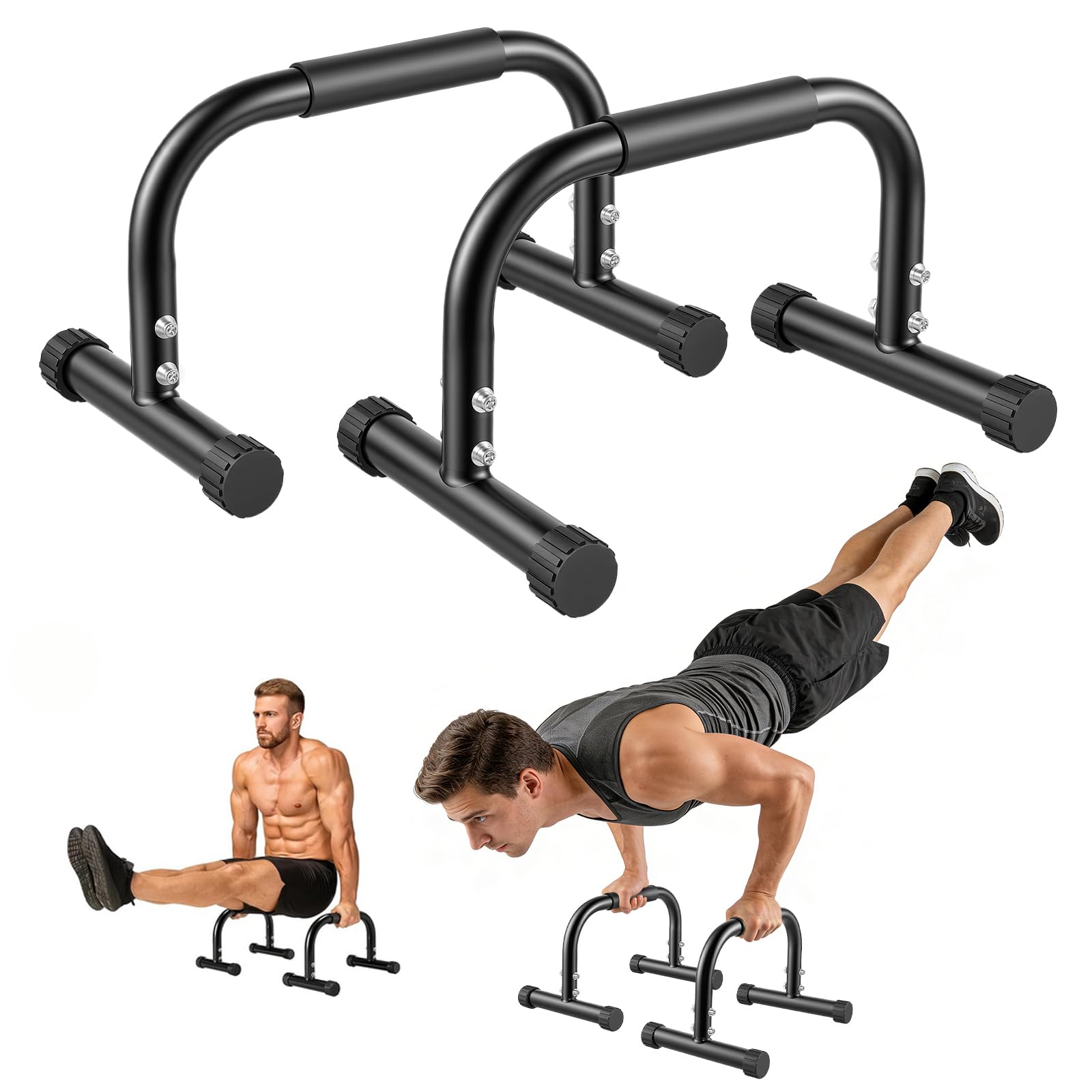 Parallettes Bars 9.8 in High Push Up Bars calisthenics Equipment for Handstands, Push Up Stands Handle Strength Training For Floor Workouts Calisthenics Equipment, Full Planche & Dips, Calisthenic