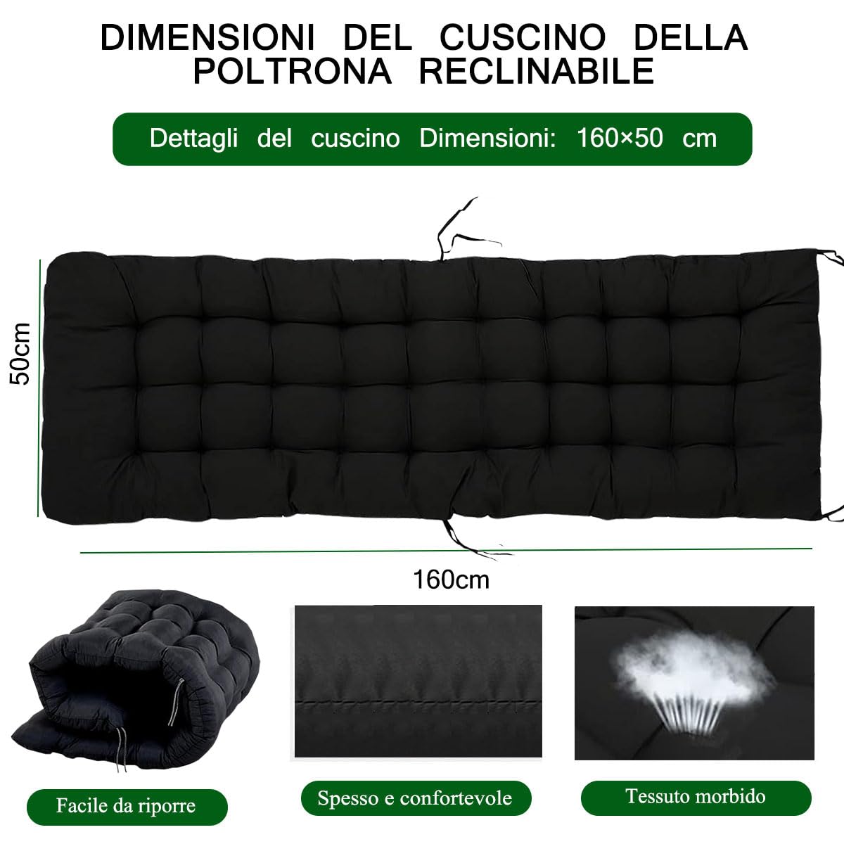 Sdraio da Giardino, Sedia Sdraio da Esterno Interno Lettini Pieghevole Sdraio Gravita Zero con Portabicchieri per Patio, Terrazzo, Spiaggia, Piscina (A-Cuscino nero, Set di 1)