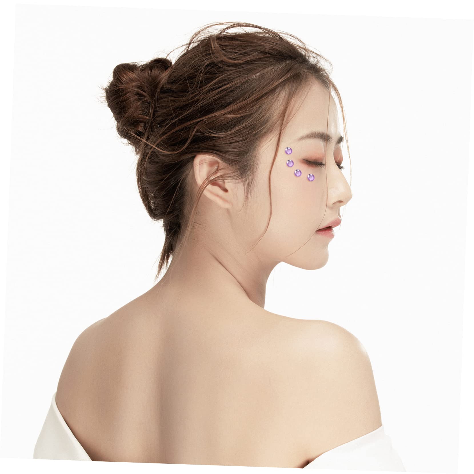 FRCOLOR 24fogli Sticker Di Gemme Per Viso Di Adesivi Strass Per Trucco Decorazioni Faciali Impermeabili e Durature Per Festival e Occasioni Speciali
