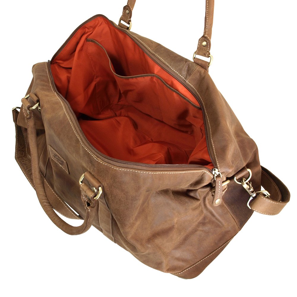 Shalimar Kilmore Reisetasche aus geöltem Leder im Vintage-Stil, 65 x 23 x 29 cm