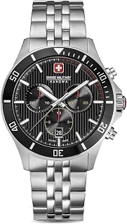 Swiss Military Hanowa SMWGI0007601 Flagship Heritage Men's Watch 42 mm Swiss Made Chronograph Silver Stainless Steel 10 ATM Sapphire Crystal