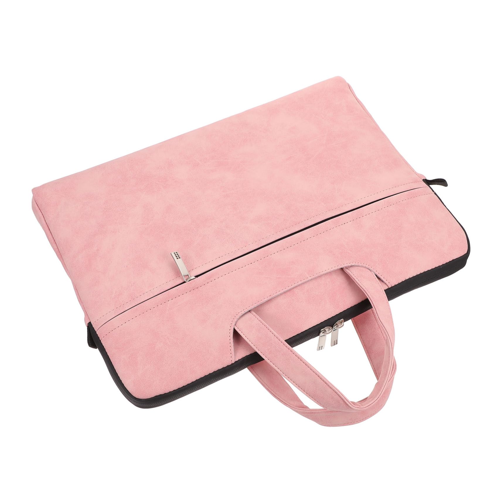LABRIMP Borsa a Tracolla per Laptop in Pelle Scamosciata Rosa e Protettiva, Stile Classico Semplice, per Uso Quotidiano e Ufficio