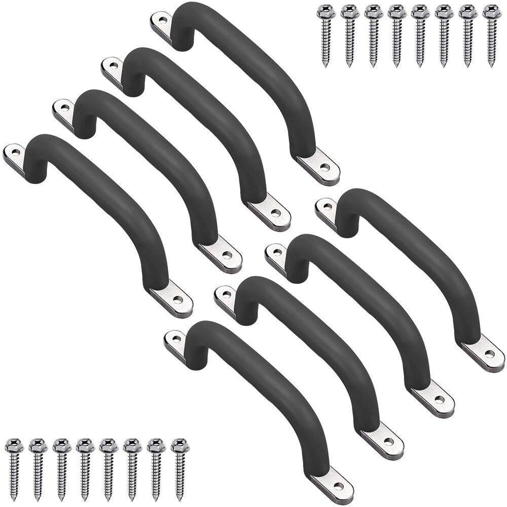 Dolibest 8 Pack Climbing Handles, 18cm Non-Slip Solid Playground Hand Grips Metal Climbing Frame Grab for Swing Set/Playset/Playhouse/Play Park/Indoor Outdoor Monkey Bars/Treehouse/Bunk Bed — image 1
