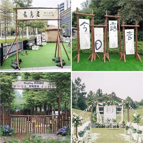 Arco de boda de madera para exteriores, 1,2 x 1,2 m, estante de flores rústicas, para ceremonia, telón de fondo para fotos, decoración de bodas, eventos, cartelería