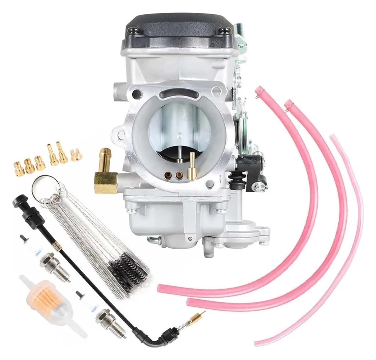 Kits réparation carburateur Moto pour 40 Mm pour CV pour XL883 Moto Carburateur Starter Câble/Allumette Bougie