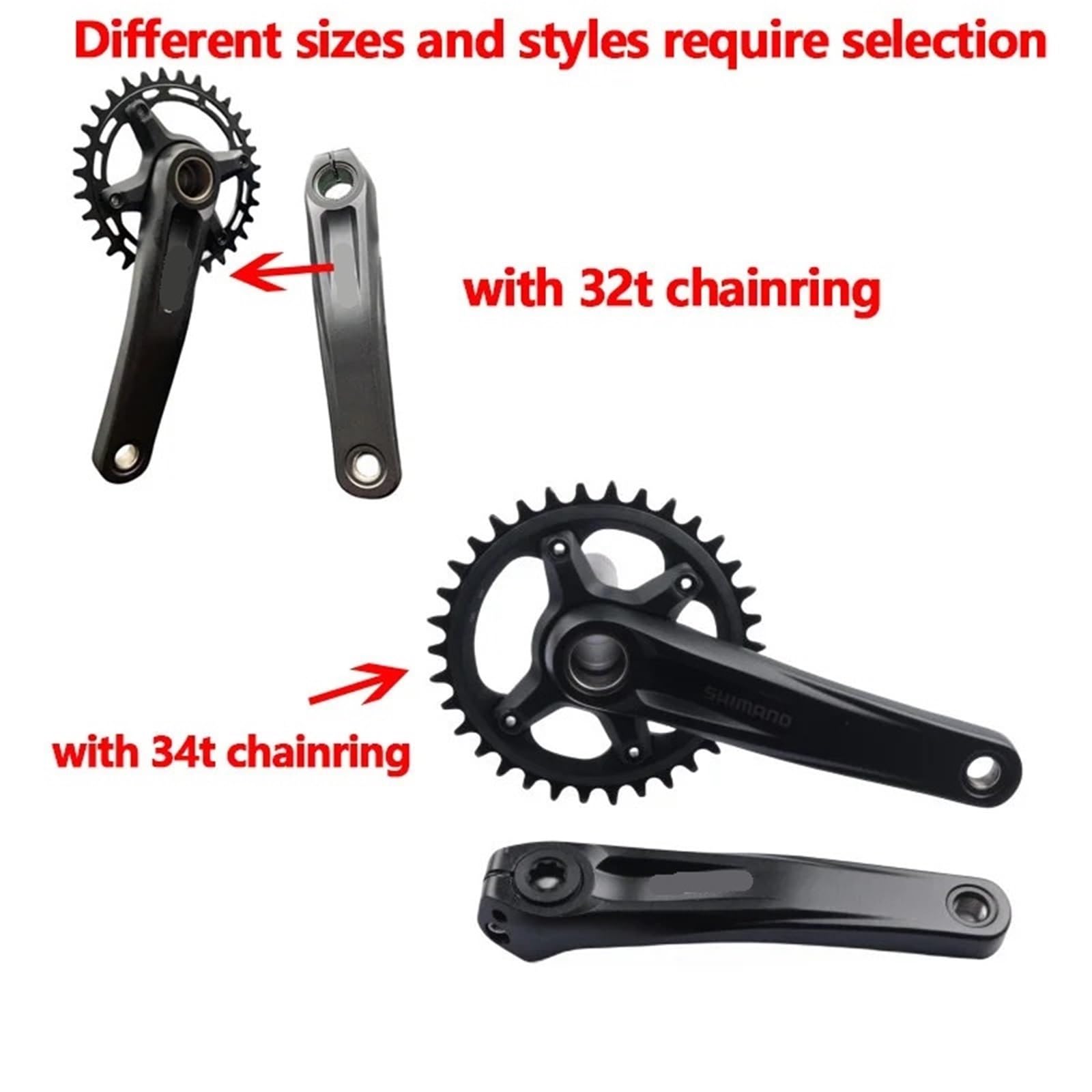 Guarnitura per Mountain Bike 170/175mm 32T/34T 1x12 velocità con Movimento Centrale per MTB/33