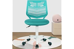 FurnitureR Desk Chair for Teen - Armless Home Office Task Chair with...