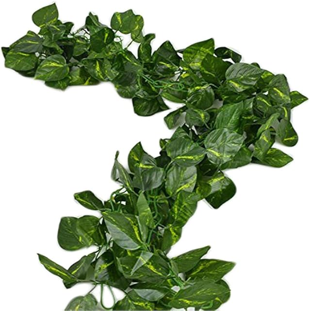 84 feet Fake Foliage Garland Leaves Decoration Artificial Greenery Ivy Vine Plants for Home Decor Indoor Outdoors (Scindapsus Leaves)