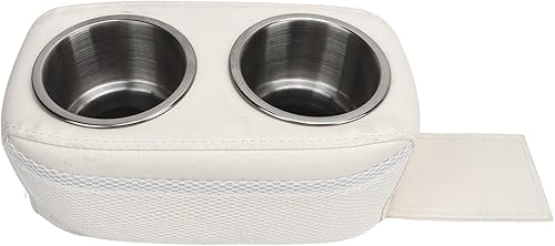 Portavasos para barco, organizador portátil para barco con doble soporte de acero inoxidable, soporte doble para bebidas de pontón impermeable para
