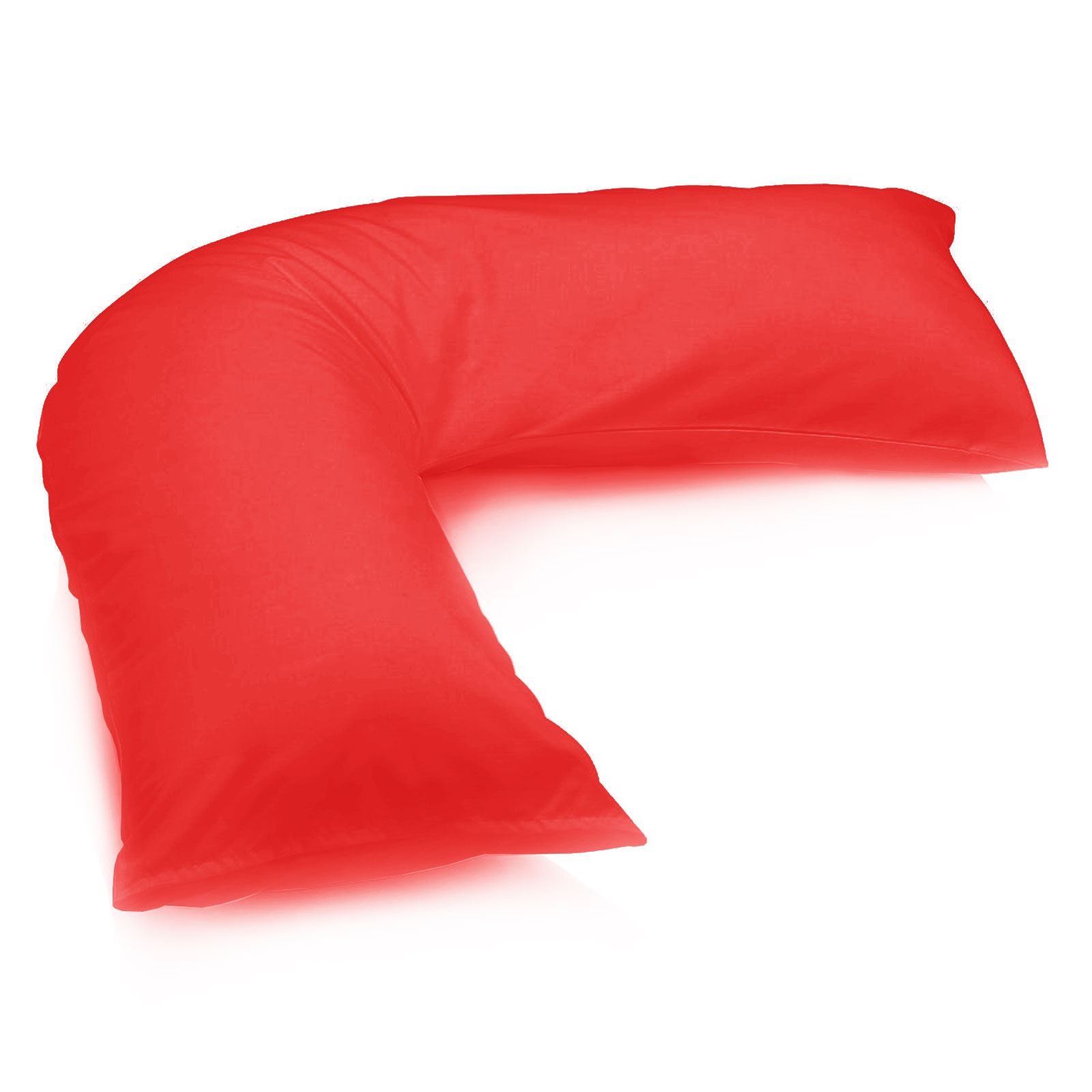V SHAPED PILLOW COVER CASE MATERNITY ORTHOPAEDIC SUPPORT PREGNANCY BABY NURSING[Red ,V Pillow Case]