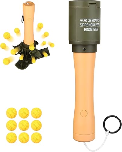 Miniatura 1 de Granada de mano de juguete para juego de batalla CS, con 9 municiones de espuma tácticas, granada CS, divertido impacto, juguetes largos para