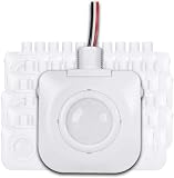 50 Pack Ceiling Occupancy Motion Sensor, Passive Infrared Technology, High Bay Fixture Mount 360 Degree, Hard-Wired, 120-277 VAC, Commercial/Industrial Grade