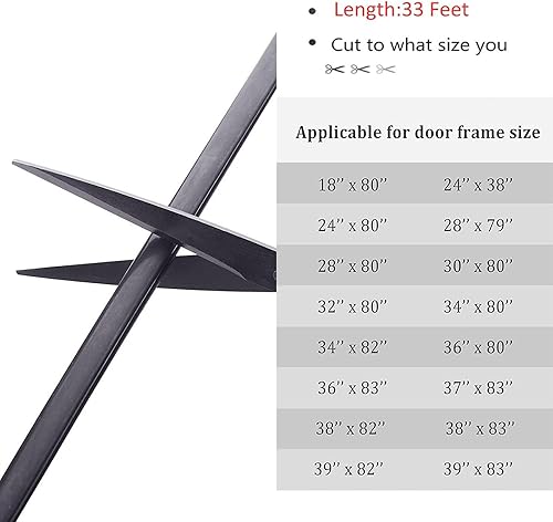 Miniatura 7 de Sellador de puerta de silicona de 40 pulgadas, burlete blanco, tira de goma en forma de D, selladores de puerta autoadhesivos para marco de puerta