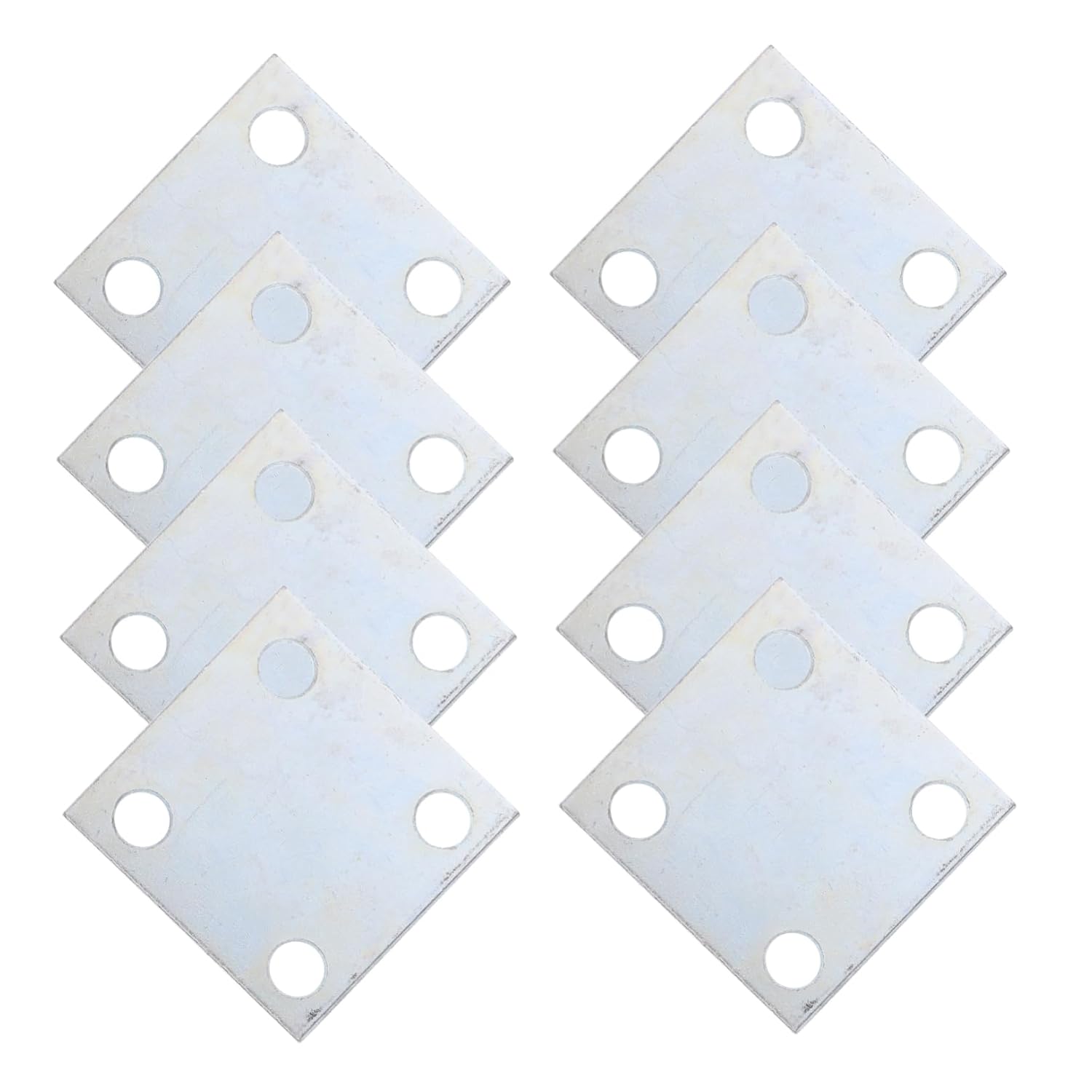 8pcs Weldable Flange Sheet for Plate Column Heavy Duty Steel for Chain Link Fences Ample Surface Area for Outdoor Structures Convenient Installation with Multiple Holes