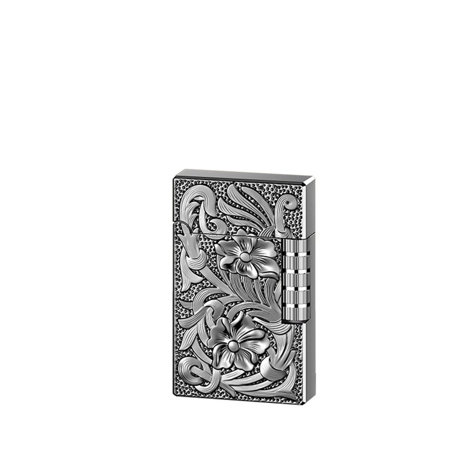 Encendedor de butano de metal con diseño inclinado a 45° y llama regulable