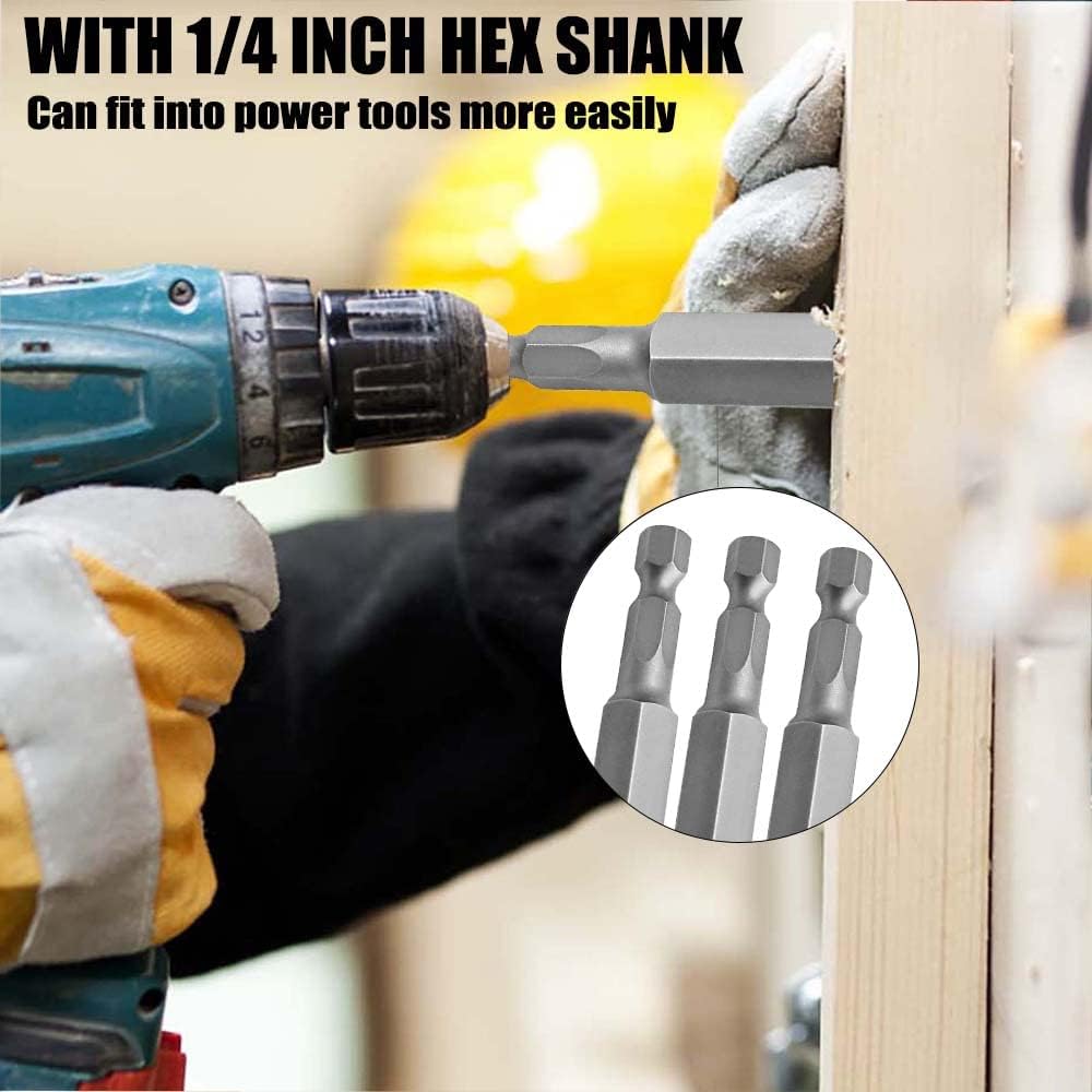 Utoolmart H8 Magnetic Hex Head Screwdriver Bits, 1/4 Inch Hex Shank 50mm Length S2 Power Tools 1Pcs