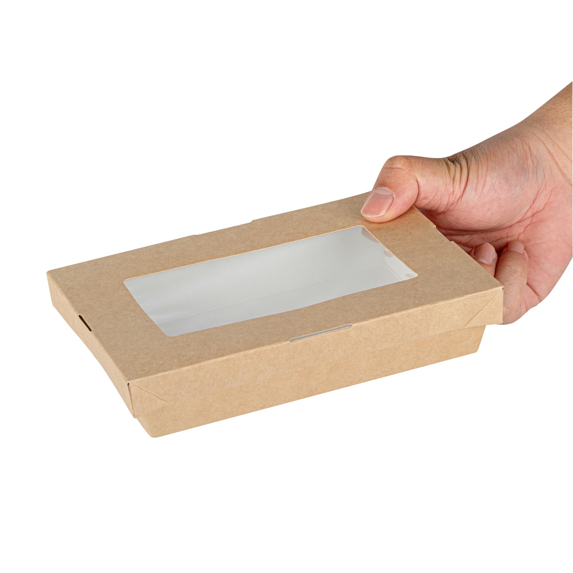 Restaurantware 200 Count 28 oz Cafe Vision Rectangular Window Take Out Container