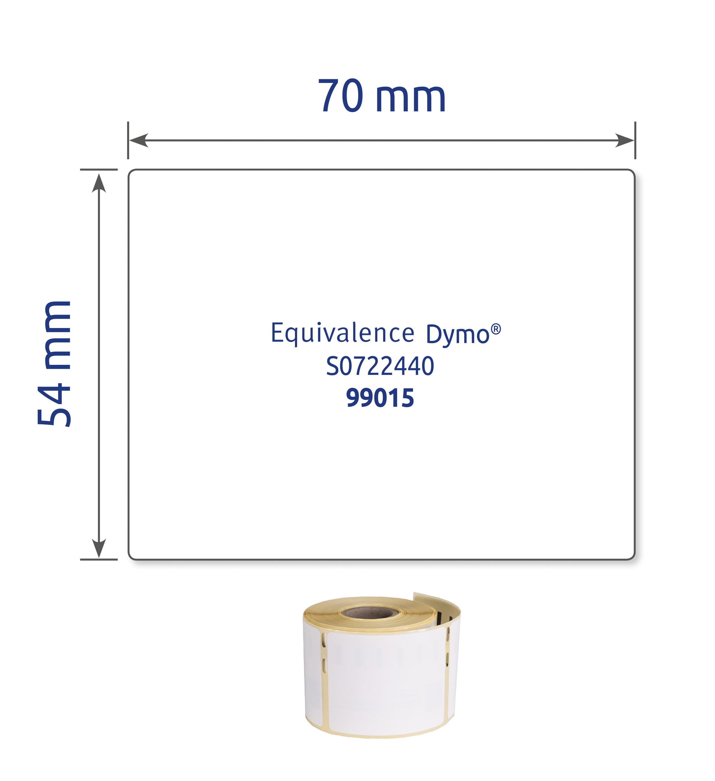 Avery - Pack de 1 rouleau de 320 étiquettes autocollantes, Format 70 x 54 mm, Idéales pour tout type d'usage, Adhésif permanent, (AS0722440)