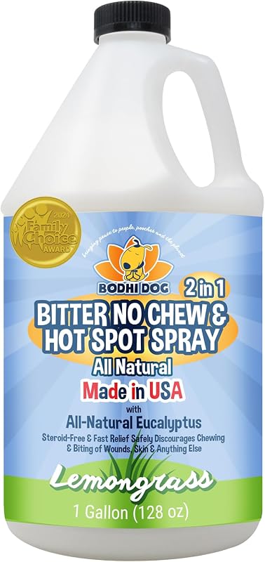 Spray Amargo 2 em 1 para Cães Bodhi Dog – Repelente Antimordidas e Cuidados com a Pele, 3,79 L