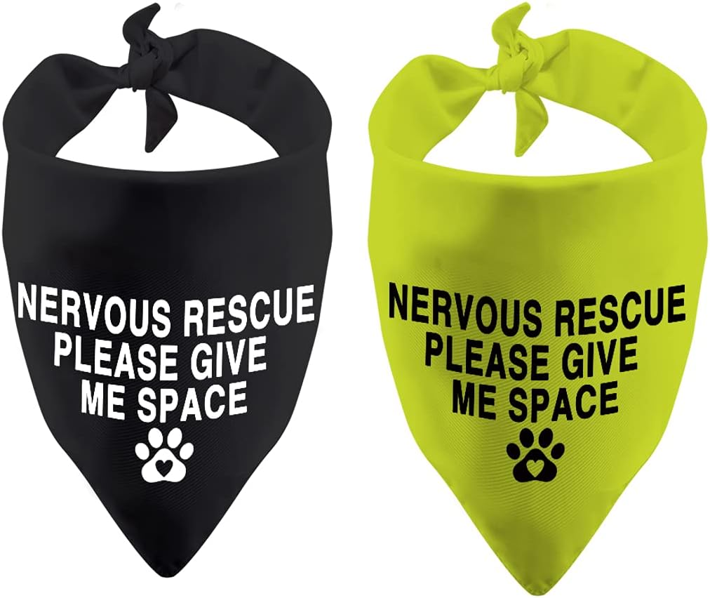 1 Piece I Get Nervous Do Not Approach Dog Bandana Ask To Pet Dog
