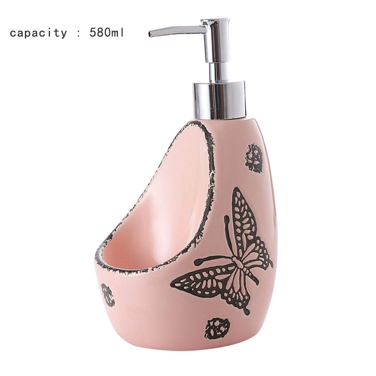Dispenser per sapone liquido Lozione detergente ceramica Dispenser maniluvio dispenser di sapone Bagno Doccia Lotion Dispenser Soap Dispenser Dosatore Sapone Ricaricabile ( Color : A , Size : SMALL )