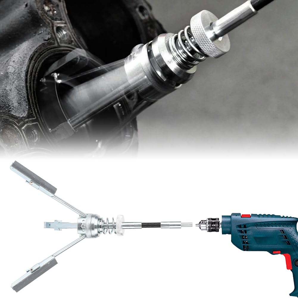 Kit spazzola motore universale levigatura cilindro motore, 3 ganasce motore auto strumento freno cilindro regolabile levigatrice smerigliatrice per auto camion autobus trattore motore industriale raff
