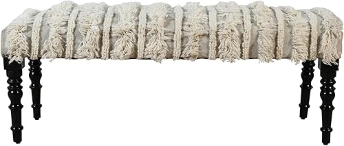 LR Home Cream - Banco para interiores (1'6" x 3'11" x 1'4"