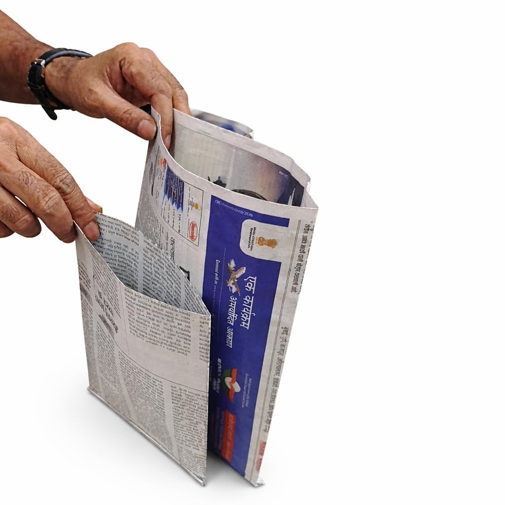 Eco-Friendly Newspaper Paper Bag | Reusable Handmade Paper Carry