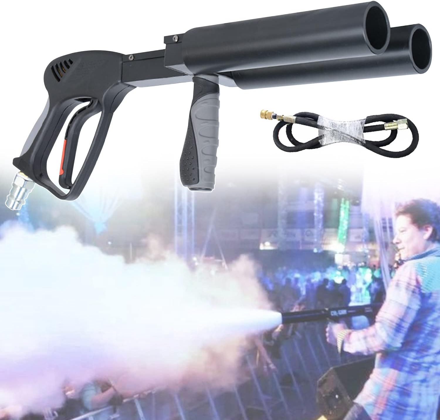 TEmkin CO2 Jet Device Cryo G-u-n, Double Pipe Liquid CO2 Fog Machine, DJ Club Bar Handheld Cool CO2 Jet Cannon Smoke Guns
