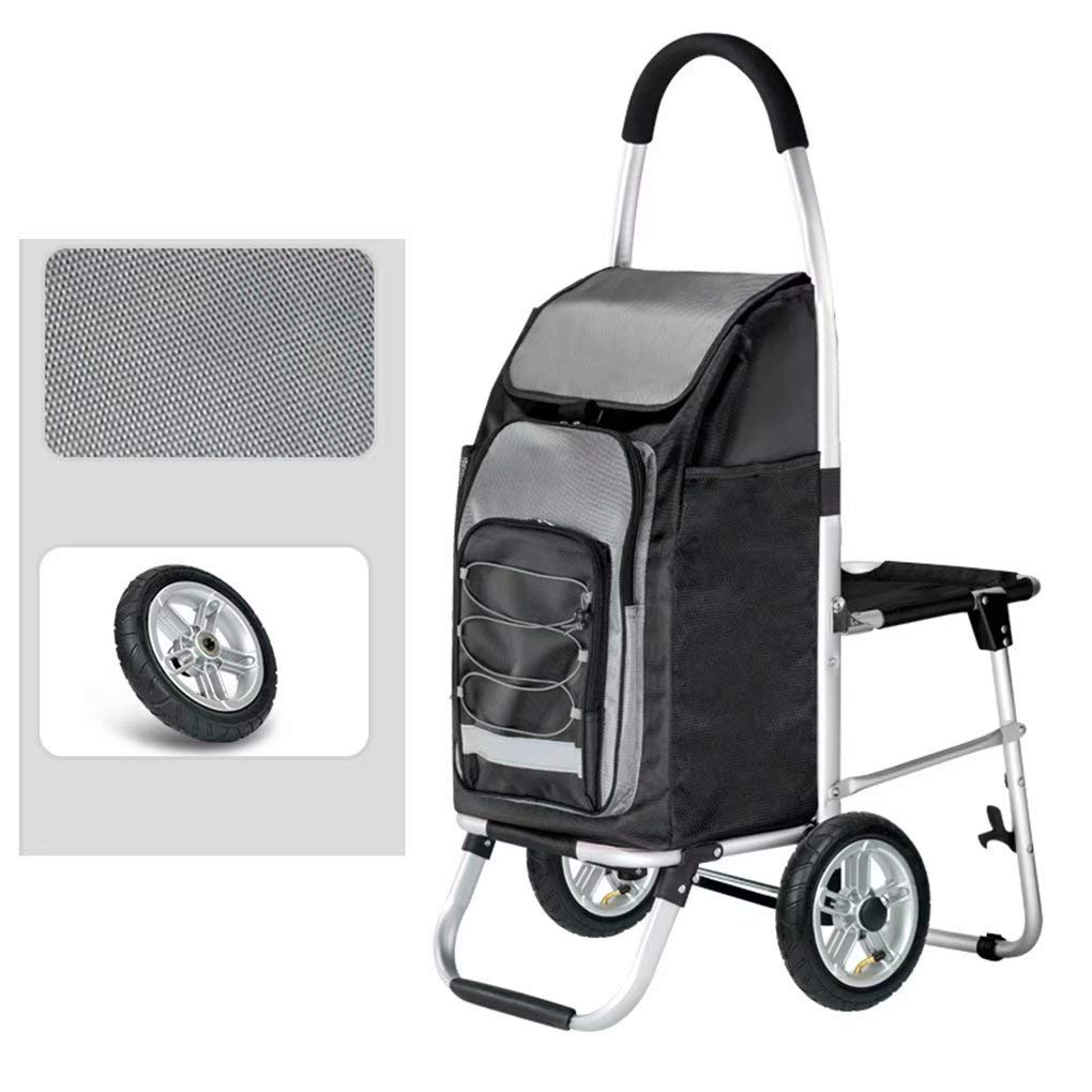 Buy AASS Stool, shopping cart Foldable Trolley with Seat, old man