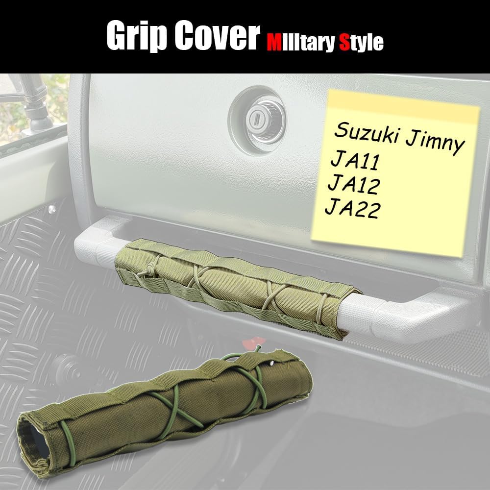 Tactical Military Style Grip Bar Cover for Suzuki Jimny JA11 JA12 JA22, Interior Custom Accessory, Universal Fit RS Product (JMPT07)