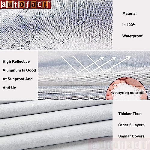 Image of Autofact Waterproof Car Body Cover Compatible with Nissan Redi Go (2016 to 2020) with Mirror Pockets (Shinning Silver).