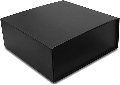 Cajas negras para regalos caja plegable con cierre magnético de tapa, embalaje de cartón de lujo para pequeñas empresas, ropa, venta al por menor,