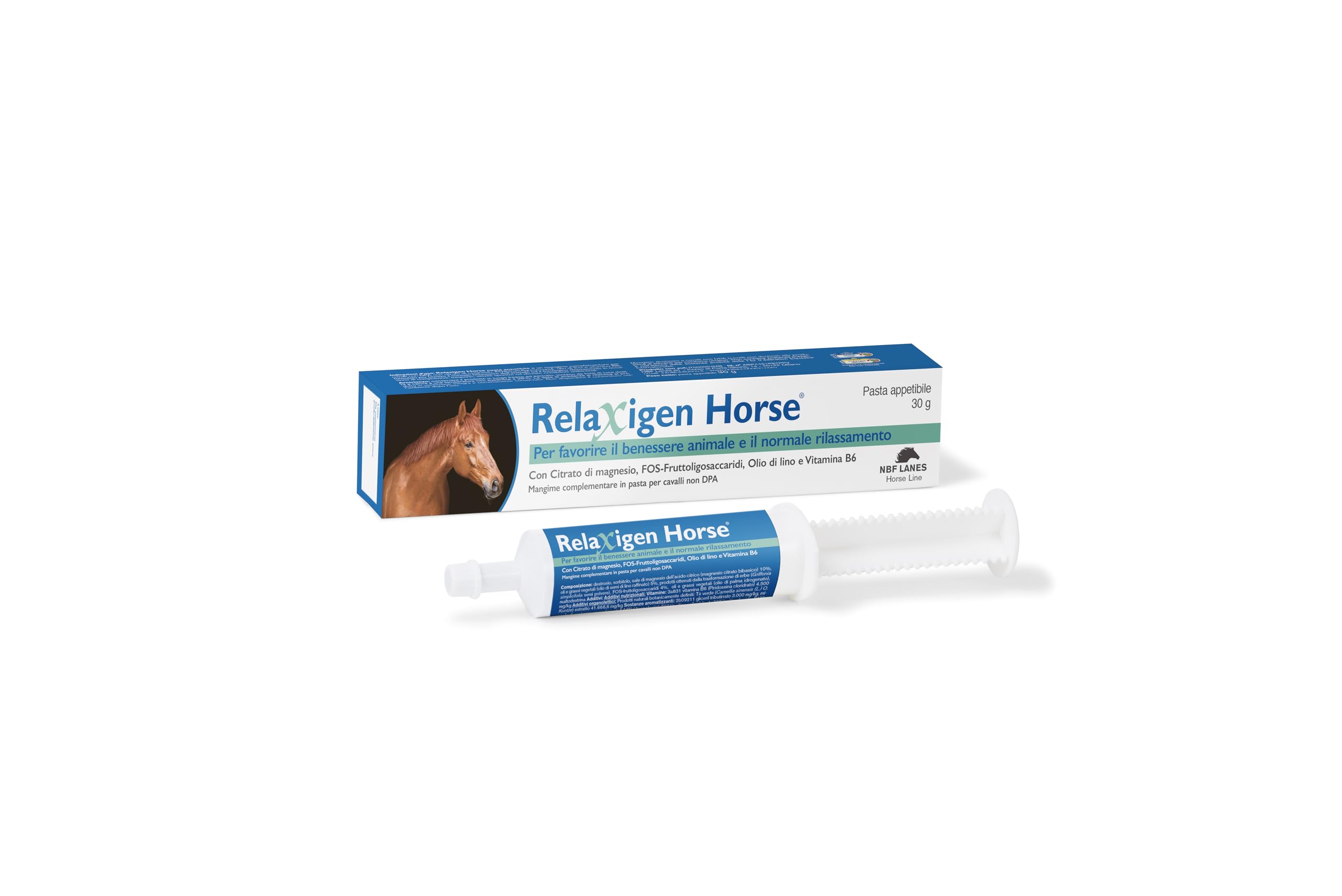 NBF Lanes Relaxigen Die Horse - Integratore Per Cavalli Con Griffonia E Vitamina B6 - 150 Compresse
