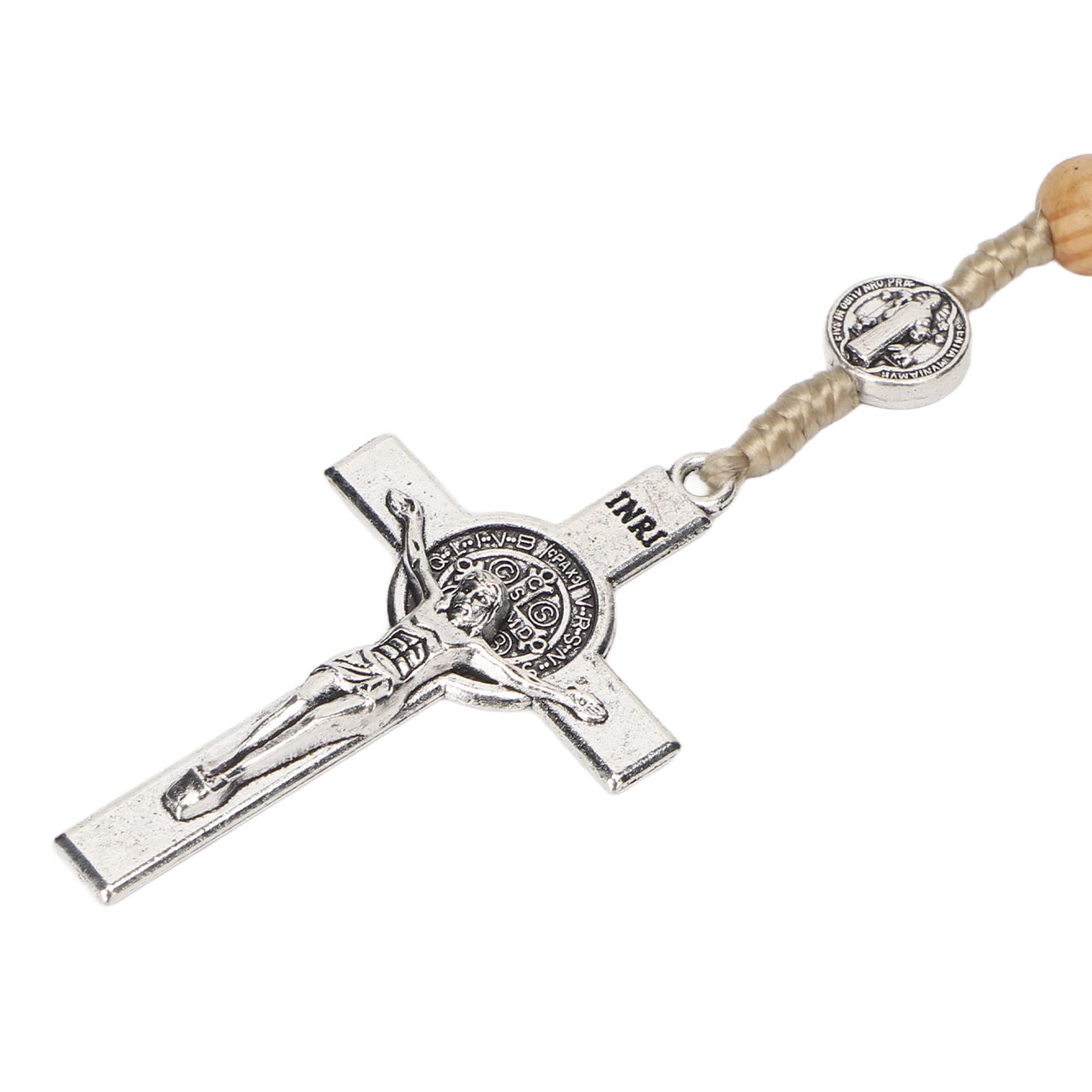 Rosario Bendecido por El Papa Francisco Vaticano Roma Santo Padre Medalla Madera Aleación De Zinc Portátil Ligero Hecho A Mano Atractivo Rosario De Madera Maciza Hecho A Mano