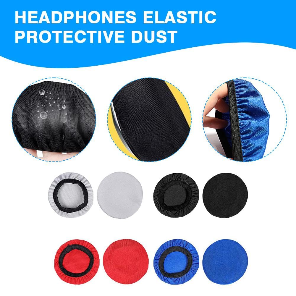 Housses Lavables Pour Coussinets De Casque - Lot De 6 Pièces - Taille 6 à 8.5 Cm - Tissu Coton Doux, Extensible - Pour Hygiène Et Confort