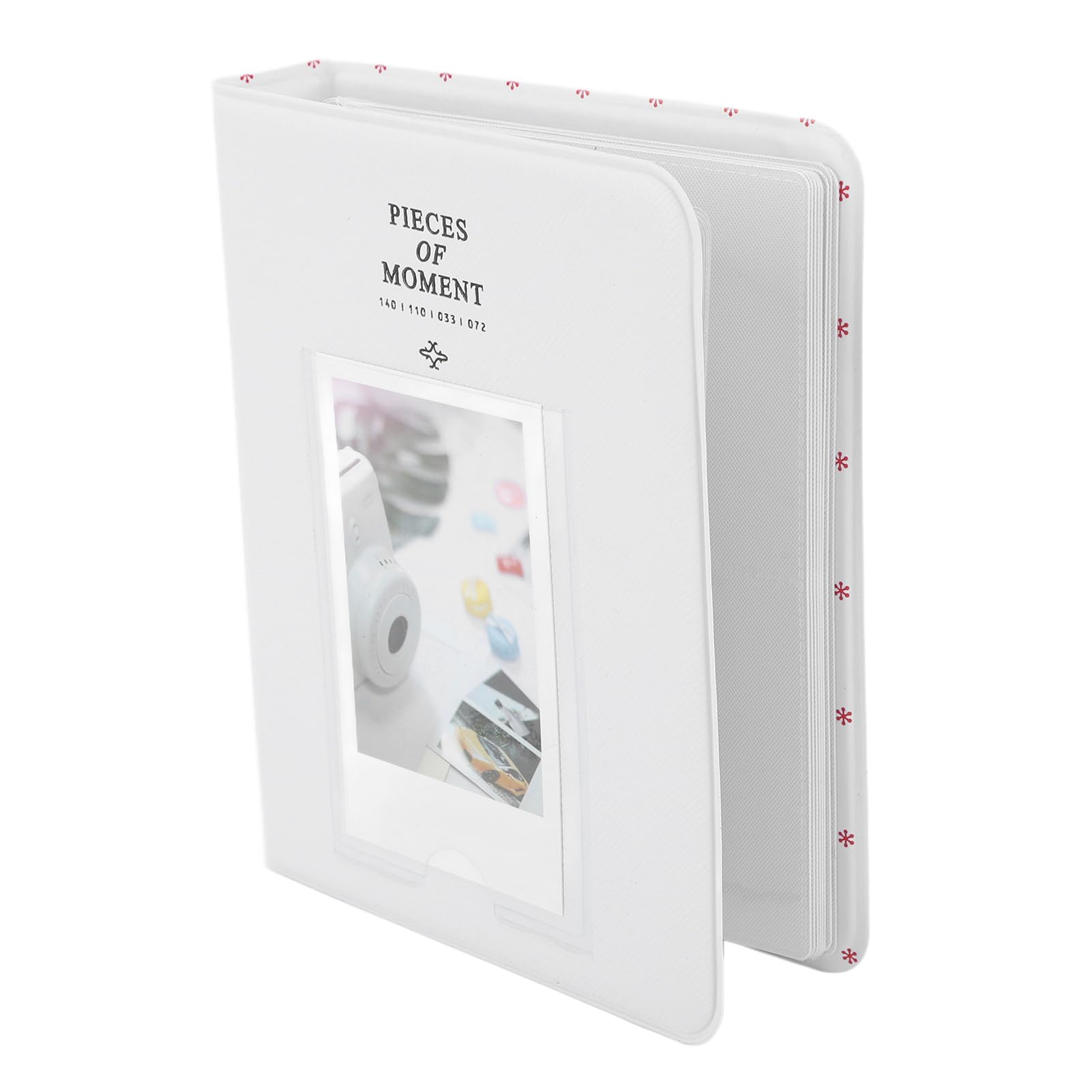 Album Fotograficzny, 64 Kieszenie PU Leather Card Binder Album Fotograficzny, Przenośny 3 w Albumie Fotograficznym Kompatybilny z Mini 12 11 9, DIY Okładka Włóż kieszeń (Biały)