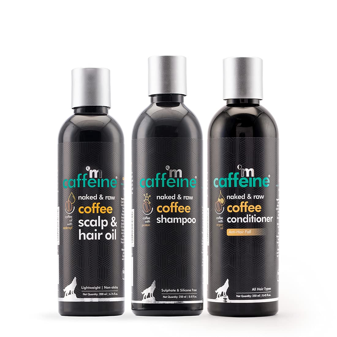 mcaffeine Coffee Hair Spa & Hair Fall Control Kit|Shampoo, Conditioner & Hair Oil|Redensyl & Pro-Vitamin B5|Sulphate, Paraben & Mineral Oil…