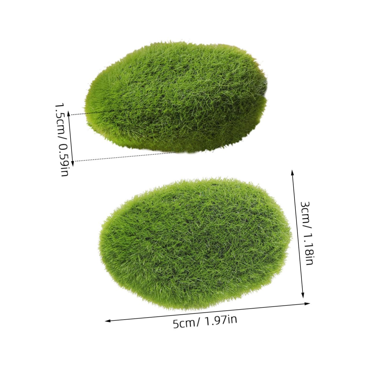 Homoyoyo Moss Rocks Moss Stone Balls for Decor for Floral Vases Fairy Gardens ()