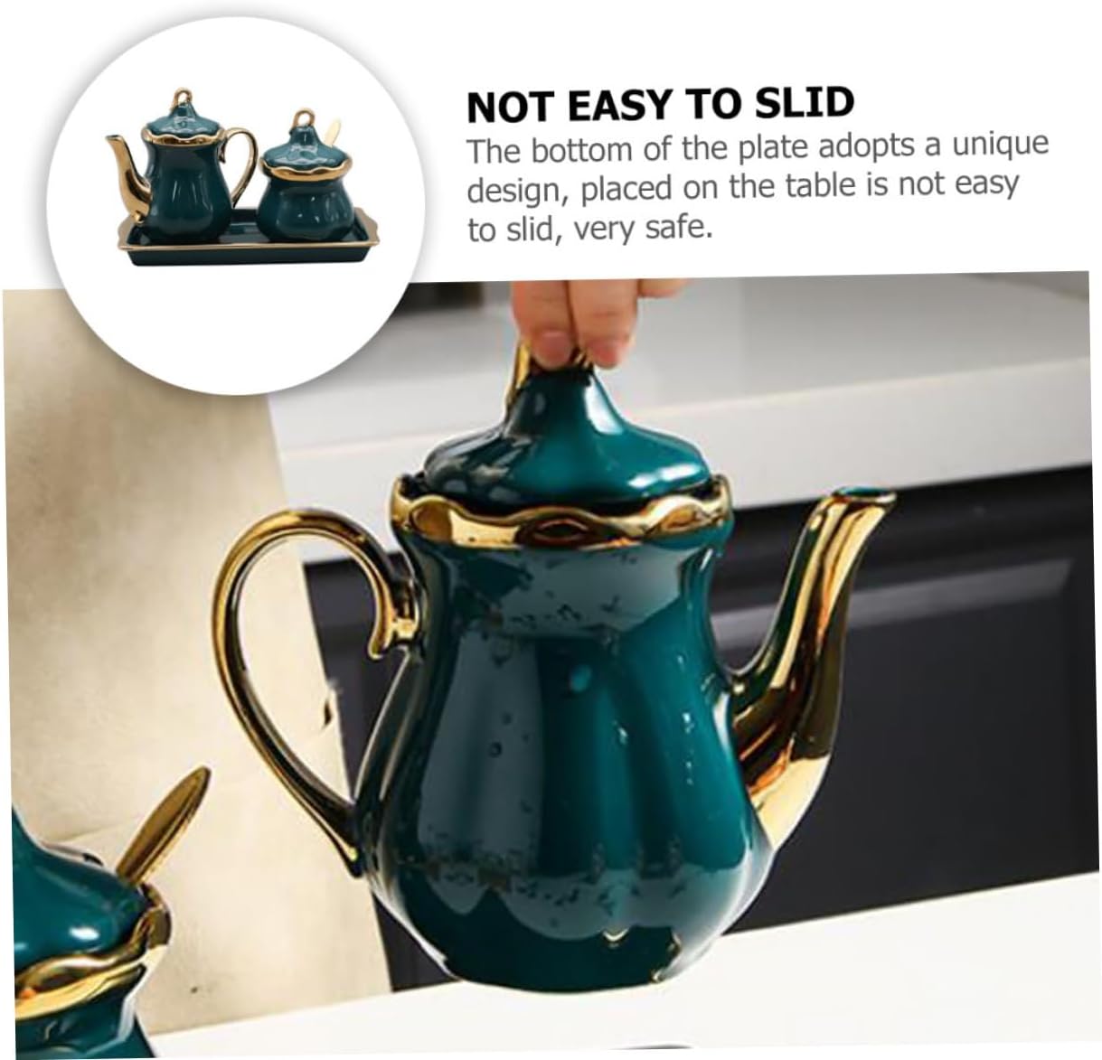 KICHOUSE Ceramic Condiment Salt Sugar Vinegar Oil Containers Kitchen Condiment Bottle Eco-friendly Spice Storage Box