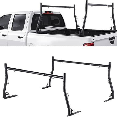 VEVOR Truck Ladder Rack, 49-73 in Width, Extendable Universal Cargo