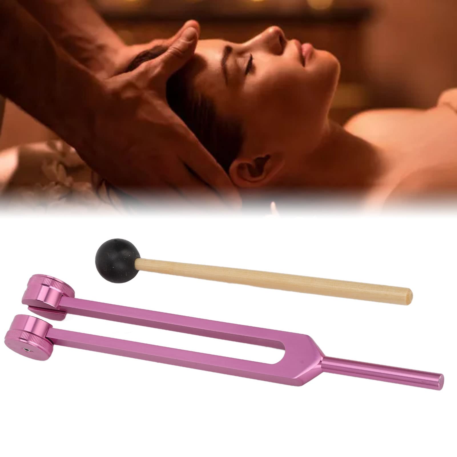 Diapasones Sanadores 128Hz, Juego de diapasones de aluminio con llave Allen, martillo pequeño, Accesorios de Yoga y Meditación, Set de Diapasones con Frecuencias Sanadoras