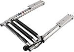 3 Échelle 316 Échelle télescopage en acier inoxydable avec fils antidérapants 900 Capacité de livre pour yacht maritime/piscine
