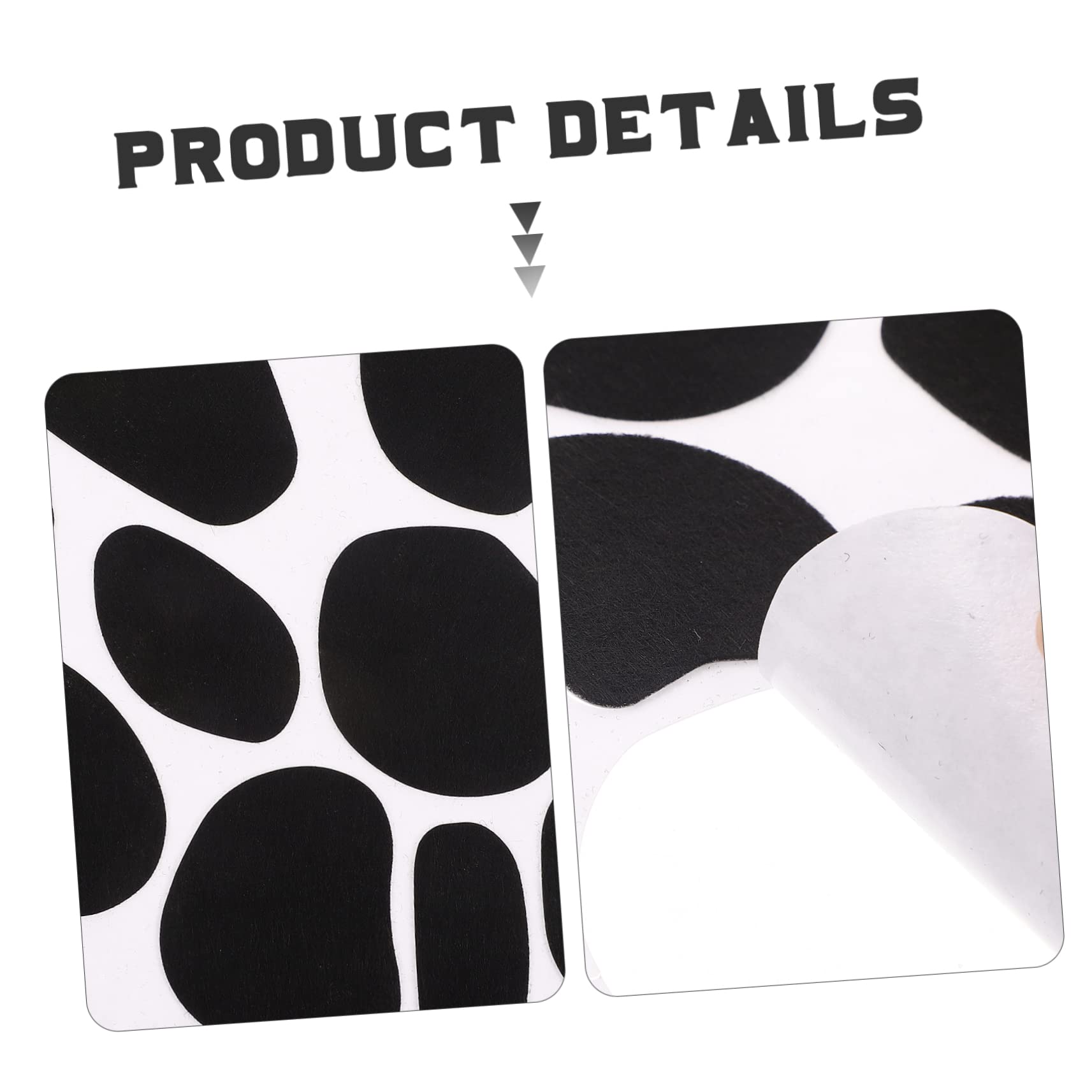 HAPINARY Cow Pattern Felt Clothing Decals Adhesive Felt Pad DIY Supplies Children's DIY Materials