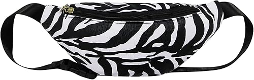 Miniatura 2 de Moda vacas imprimir cintura paquete Fanny Pack para mujeres niñas pequeño ajustable Hip Pack Bum bolsa Correr cinturón teléfono titular, Cebra),