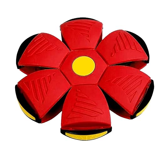 NIYANETAIL UFO Ball/Interactive Flying Saucer Toy/Pet Training/Other Outdoor Magic Game with Super Lighting Play for Fun/Family Toys, air Hover, Football Shock Proof for Kids (Red)