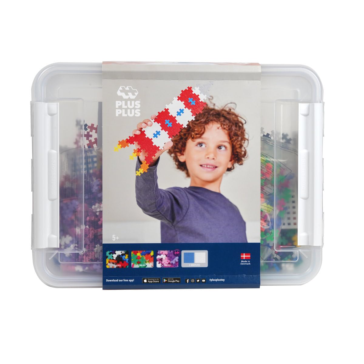 Plus-Plus 9603406 Kreativ-Bausteine Box, Geniales Konstruktionsspielzeug, 2400 Teile