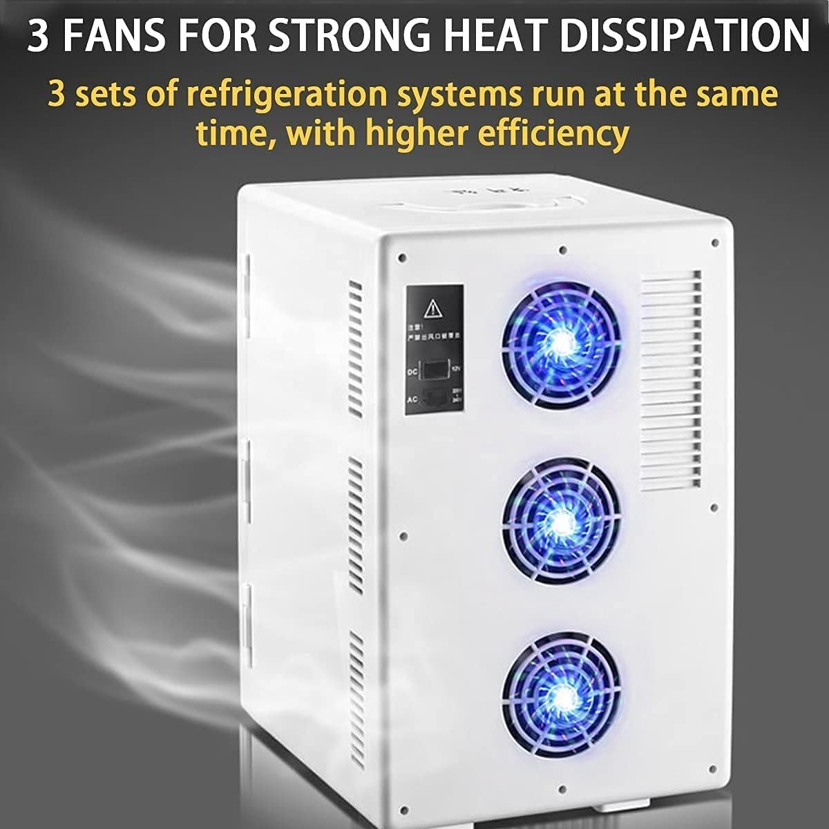 20L riscaldatore Portatile del Frigorifero, DC 12V AC 240V Compatto del custodi della Bottiglia della Birra del Vino con Il Display e la Maniglia del LED, Raffreddamento termoelettrico Silenzioso per