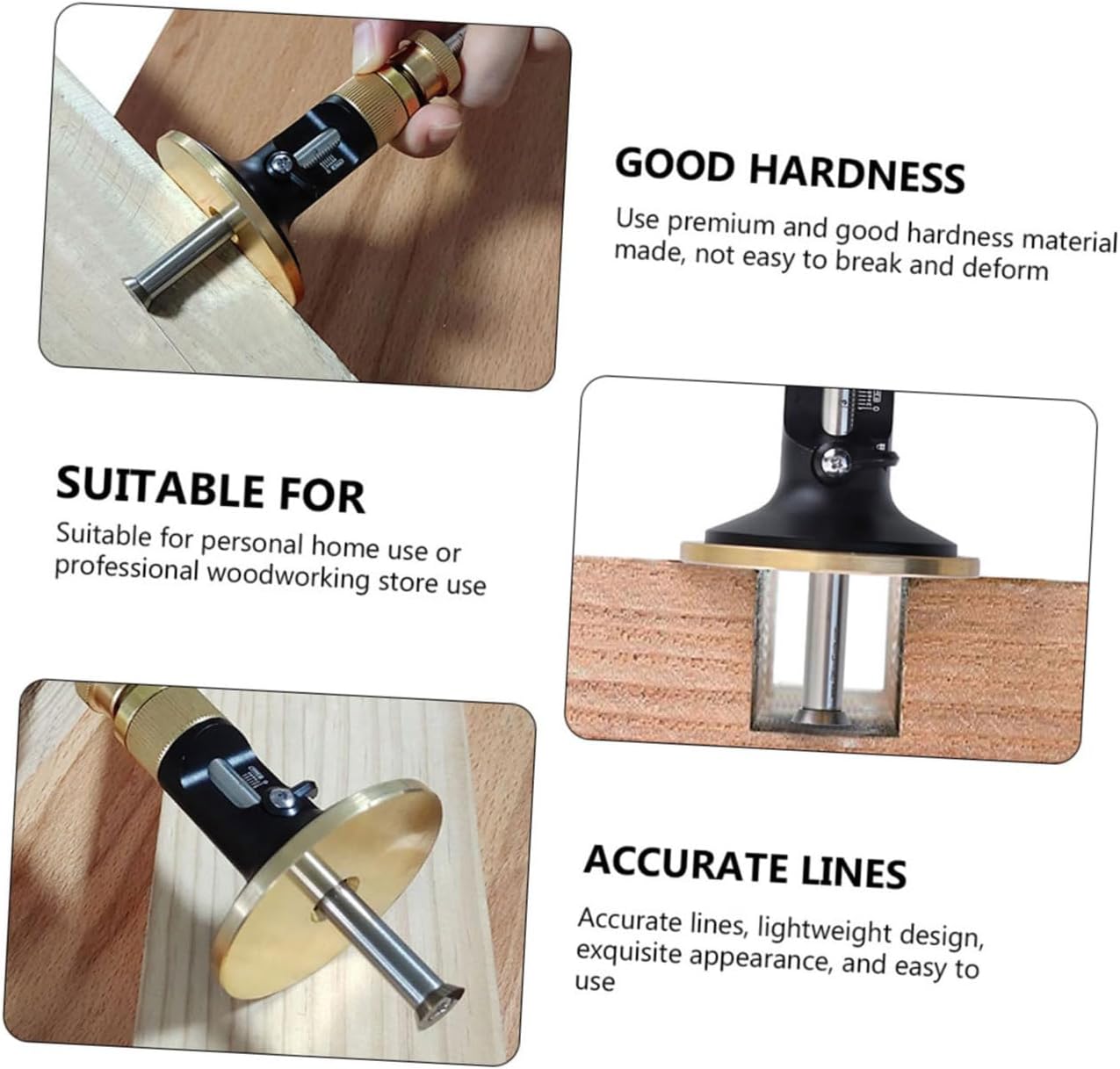 European Carpenter Marking Gauge Woodworking Scribing Tool Hard Alloy Blade Parallel Line Drawing Tool for Precision Woodworking Projects